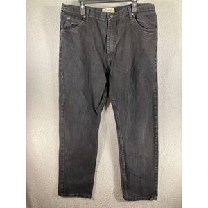Wrangler Authentics Jeans Men's 40x32 Black Straight  Cowboy Western Rodeo Denim